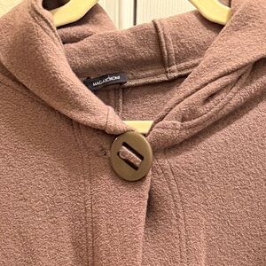 Women's Hooded Sweater Coat - Mauve Magaschoni